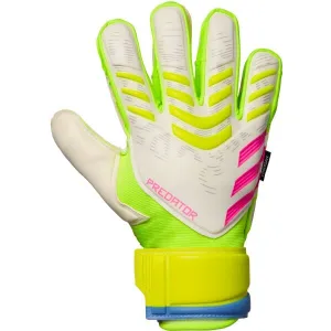 adidas PREDATOR MATCH FINGERSAVE Pánske brankárske rukavice, biela, veľkosť