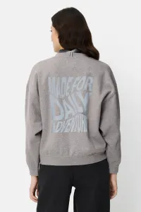 Mikina Camel Active Sweat Grey Melange Check