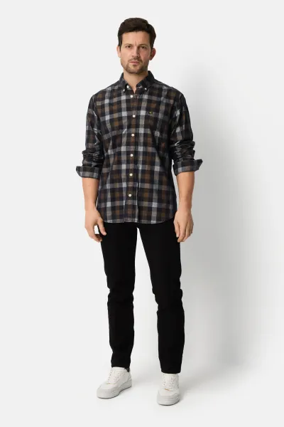 Košeľa Camel Active Longsleeve Shirt Dark Brown