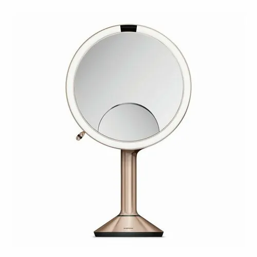 Simplehuman Kozmetické LED zrkadlo Sensor TRIO, zväčšenie 1x/5x/10, rose gold