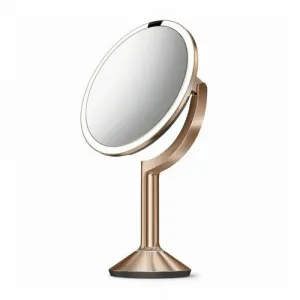 Simplehuman Kozmetické LED zrkadlo Sensor TRIO, zväčšenie 1x/5x/10, rose gold