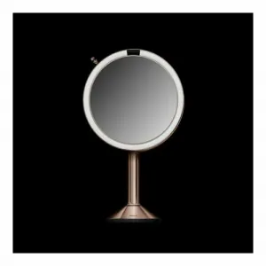 Simplehuman Kozmetické LED zrkadlo Sensor TRIO, zväčšenie 1x/5x/10, rose gold