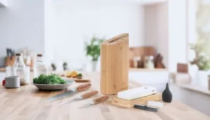 G21 Gourmet blok na nože, bambus, pre 5 nožov