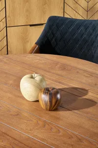 HALMAR Kulatý jídelní stůl Barry ořech/černý