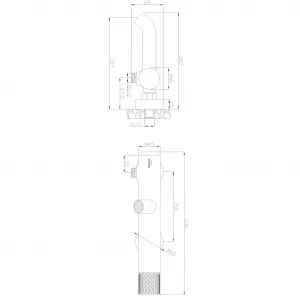 INVENA - Vaňová batéria MOONLIGHT čierna/ružové zlato BW-77-014-V