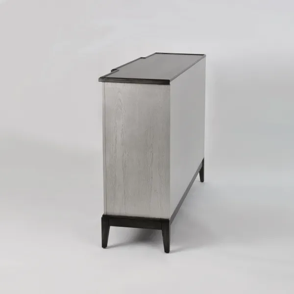 LivinHill Komoda Stilig ST504 152 cm z masivu šedá/zlatá