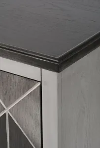 LivinHill Komoda Stilig ST504 152 cm z masivu šedá/zlatá