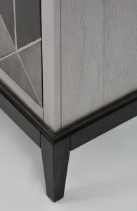 LivinHill Komoda Stilig ST504 152 cm z masivu šedá/zlatá