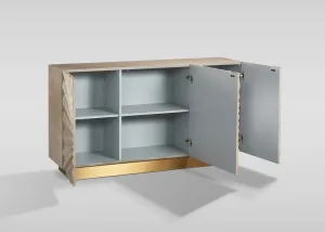 LivinHill Komoda Stilig ST802 150 cm šampaňská/zlatá