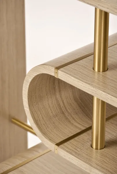 LivinHill Designový konzolový stolek Stilig ST962 122 cm béžový/zlatý