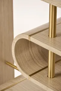 LivinHill Designový konzolový stolek Stilig ST962 122 cm béžový/zlatý