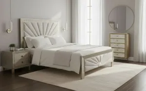 LivinHill Komoda Stilig ST911 80 cm slonovinová/zlazá