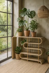 LivinHill Designový konzolový stolek Stilig ST962 122 cm béžový/zlatý