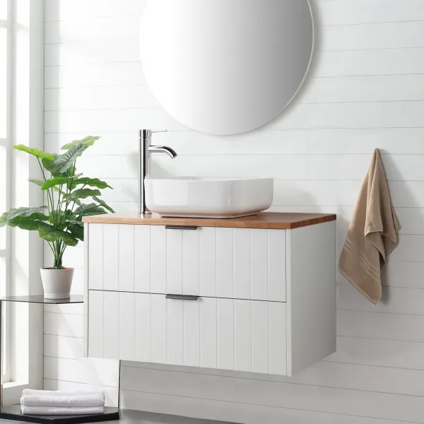 Umývadlo na dosku Houseland Lavio 80 cm biele