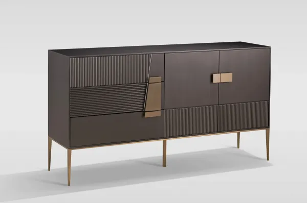 LivinHill Komoda Stilig ST102 160 cm grafit/zlatá