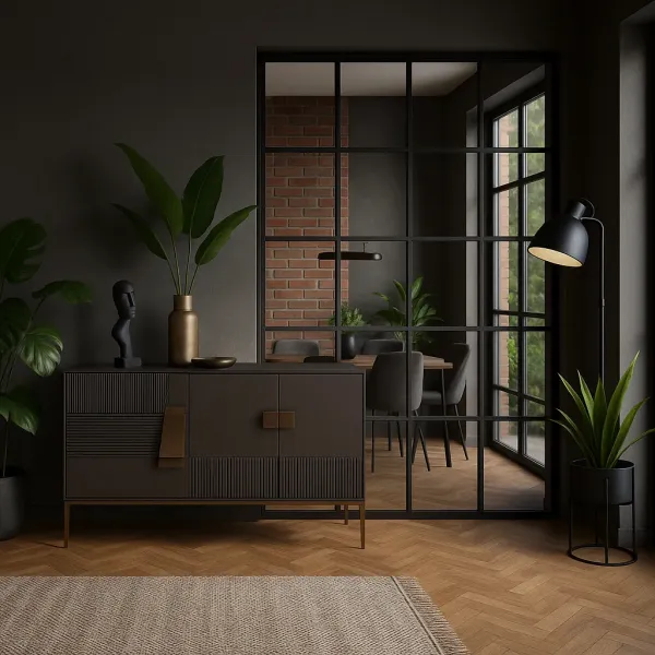 LivinHill Komoda Stilig ST102 160 cm grafit/zlatá