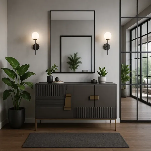 LivinHill Komoda Stilig ST102 160 cm grafit/zlatá