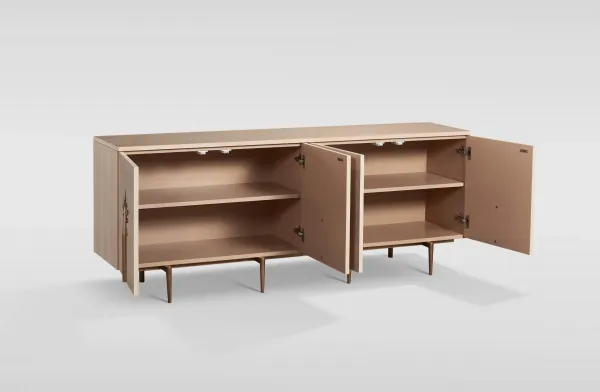 LivinHill Komoda Stilig ST307 180 cm dub bílý/zlatá
