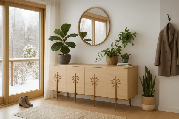 LivinHill Komoda Stilig ST307 180 cm dub bílý/zlatá