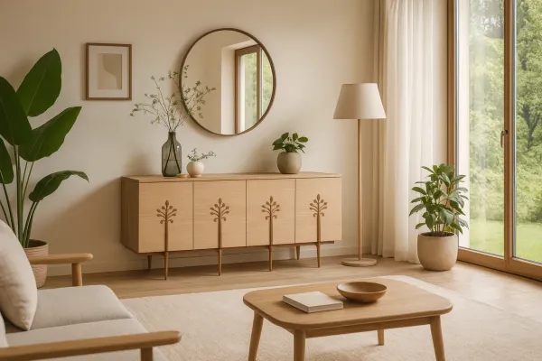 LivinHill Komoda Stilig ST307 180 cm dub bílý/zlatá