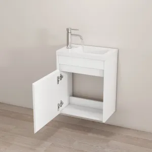 Závesná skrinka s umývadlom Houseland Mavon 40 cm biela