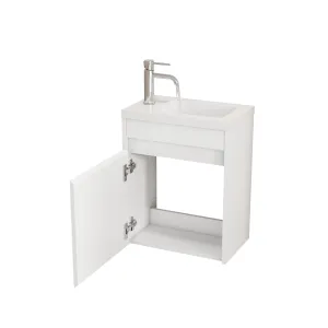Závesná skrinka s umývadlom Houseland Mavon 40 cm biela