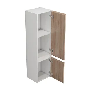 Vysoká závesná kúpeľňová skrinka Houseland Nivra dub/biela