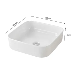 Umývadlo na dosku Houseland Lavio 80 cm biele