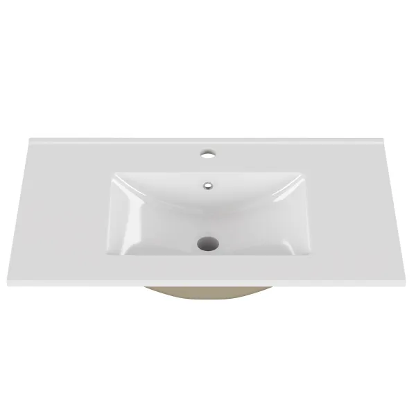 Zápustné umývadlo Houseland Cavelo 80 cm biele