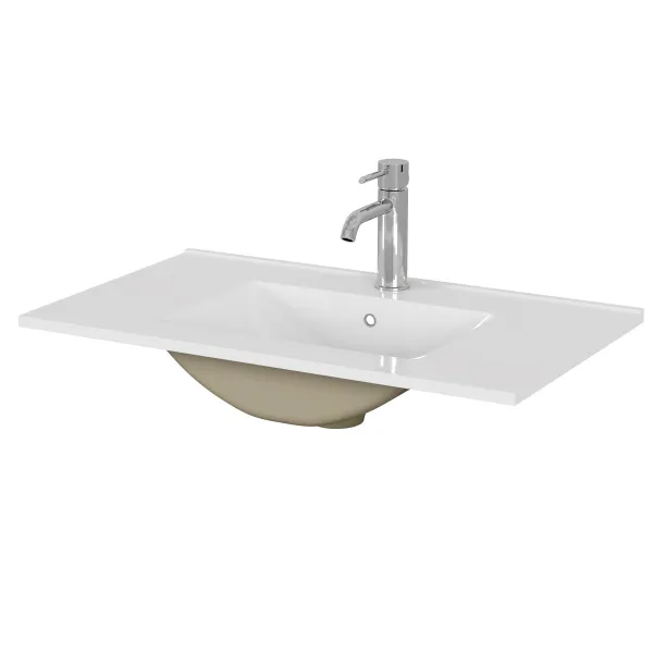 Zápustné umývadlo Houseland Cavelo 80 cm biele