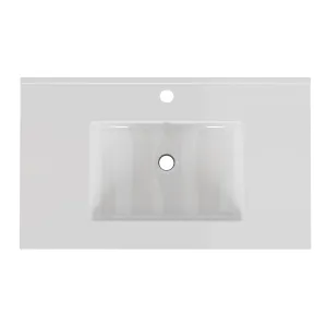 Zápustné umývadlo Houseland Cavelo 80 cm biele