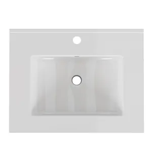 Zápustné umývadlo Houseland Luxo 60 cm biele