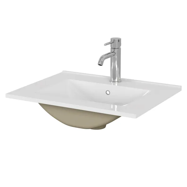 Zápustné umývadlo Houseland Luxo 60 cm biele