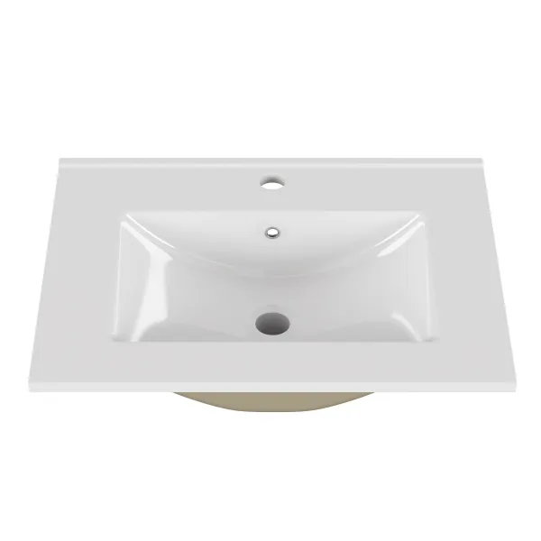 Zápustné umývadlo Houseland Luxo 60 cm biele