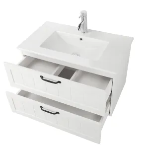 Závesná skrinka pod umývadlo Houseland Lavia 80 cm biela
