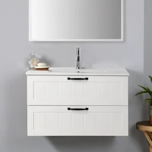 Závesná skrinka pod umývadlo Houseland Lavia 80 cm biela