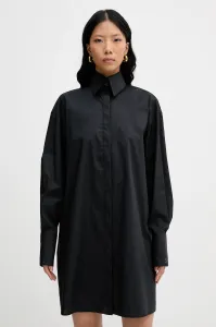 Šaty Karl Lagerfeld Pleated Fashion Shirt Dress Black