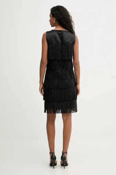 Šaty Karl Lagerfeld Fringe Dress Black