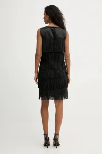 Šaty Karl Lagerfeld Fringe Dress Black