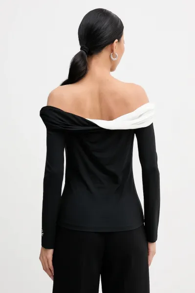 Top Karl Lagerfeld Bw Elegant Lslv Top White/Black