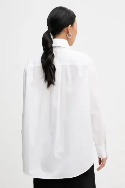 Košeľa Karl Lagerfeld Poplin Tie Shirt White