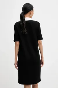 Šaty Karl Lagerfeld Signature Collar T-Shirt Dress Black