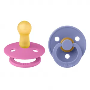 BIBS Cumlíky z prírodného kaučuku Colour 2ks, veľkosť 2 - Bubblegum / Peri