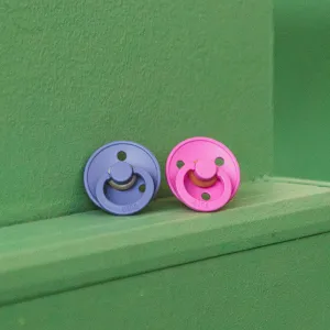 BIBS Cumlíky z prírodného kaučuku Colour 2ks, veľkosť 2 - Bubblegum / Peri