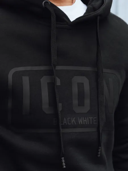 Čierna mikina ICON s kapucňou