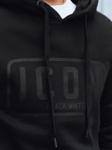 Čierna mikina ICON s kapucňou