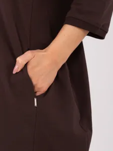 Tmavohnedé mikinové šaty