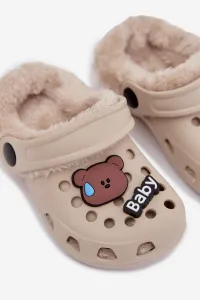 Detské šľapky Boto Foam s kožušinou