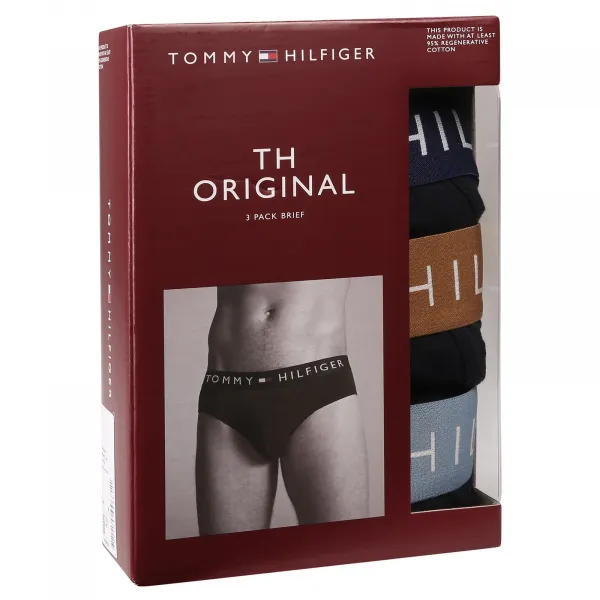 3PACK pánske slipy Tommy Hilfiger tmavo modré (UM0UM03575 0VM) S