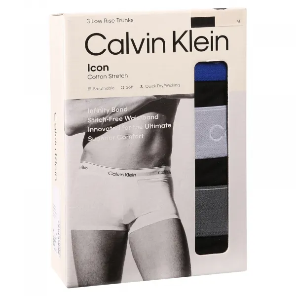 3PACK pánske boxerky Calvin Klein čierné (NB4389-R9B) M, trenky